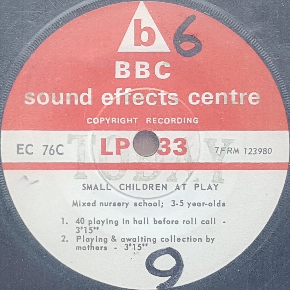 EC 76C Small children at play Not registered from the BBC records and Tapes library Label